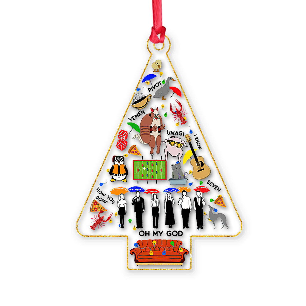 The One With The Christmas Tree - Transparent Ornament