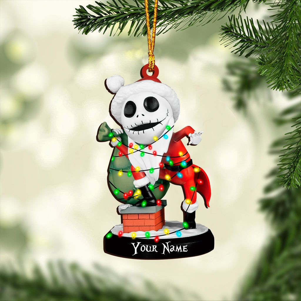 Sneaking Nightmare - Personalized Christmas Ornament (Printed On Both Sides)