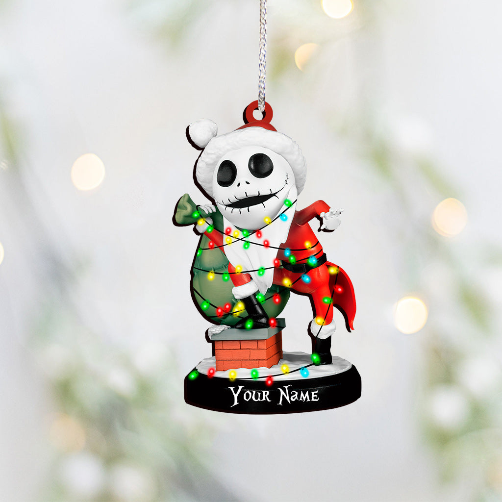 Sneaking Nightmare - Personalized Christmas Ornament (Printed On Both Sides)