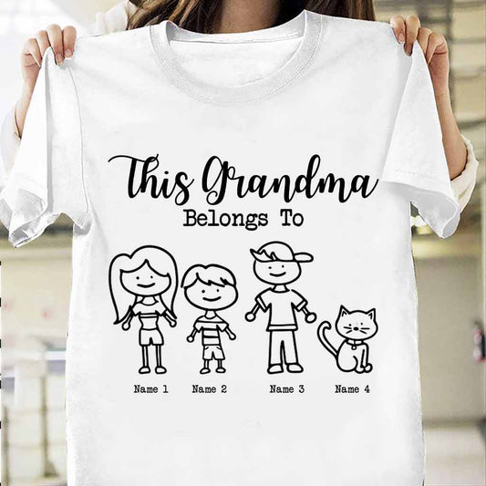 This Grandma Belongs To - Personalized Grandma T-shirt and Hoodie