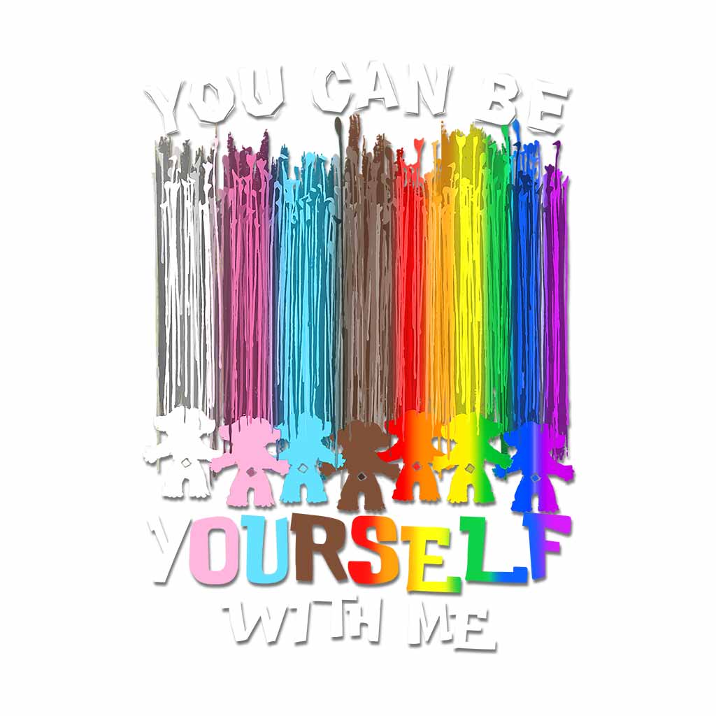 You Can Be Yourself With Me - LGBT Support Decal Full