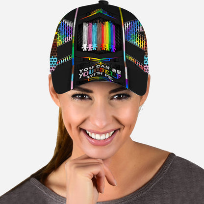 You Can Be Yourself With Me - LGBT Support Classic Cap