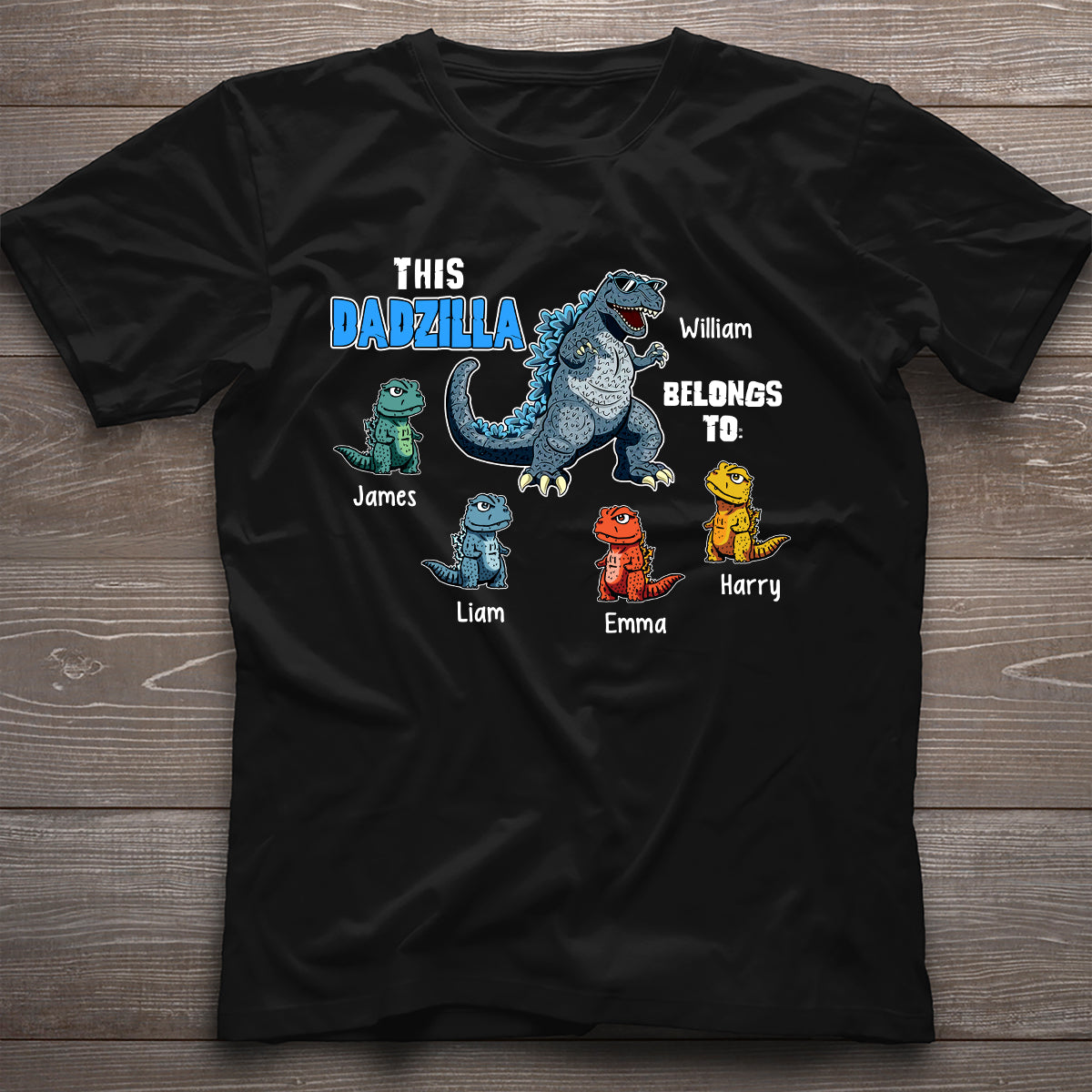 This Dadzilla Belongs To - Personalized Father T-shirt and Hoodie