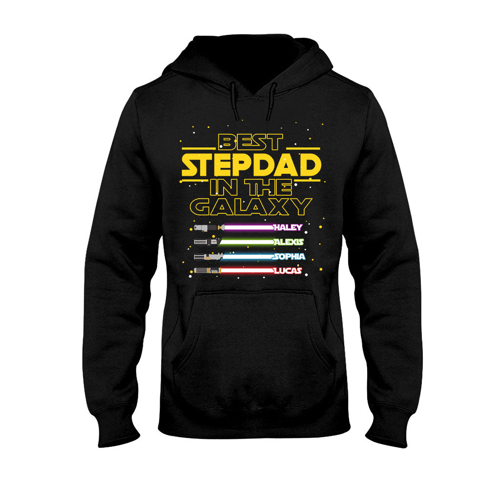 Best Stepdad In The Galaxy - Personalized Father's Day T-shirt and Hoodie