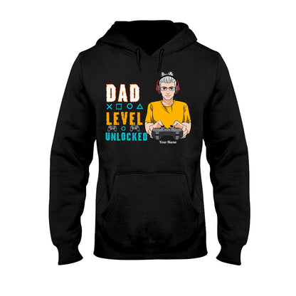 Dad Level Unlocked - Personalized Father's Day T-shirt and Hoodie