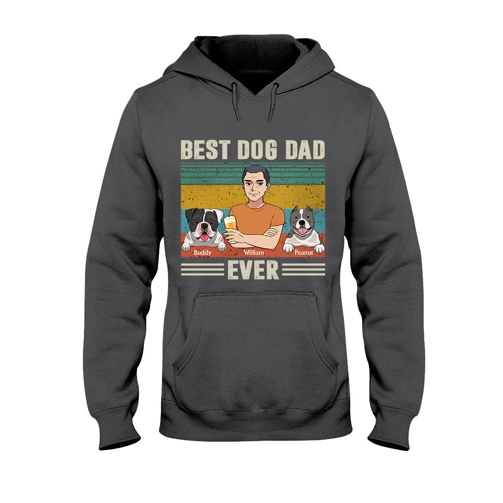 Best Dog Dad Ever - Personalized Father's Day T-shirt and Hoodie