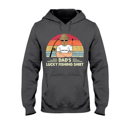 Dad's Lucky Shirt - Personalized Father's Day Fishing T-shirt and Hoodie