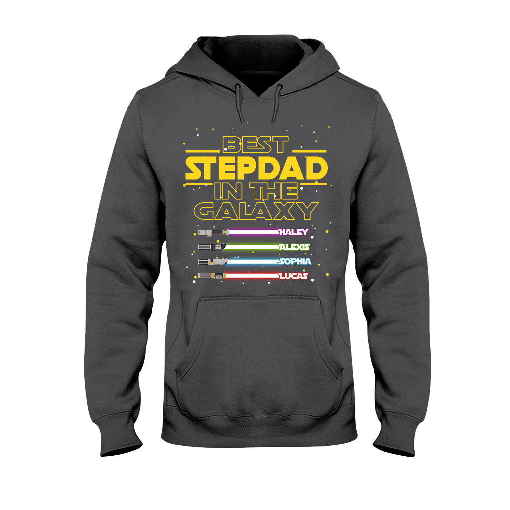 Best Stepdad In The Galaxy - Personalized Father's Day T-shirt and Hoodie