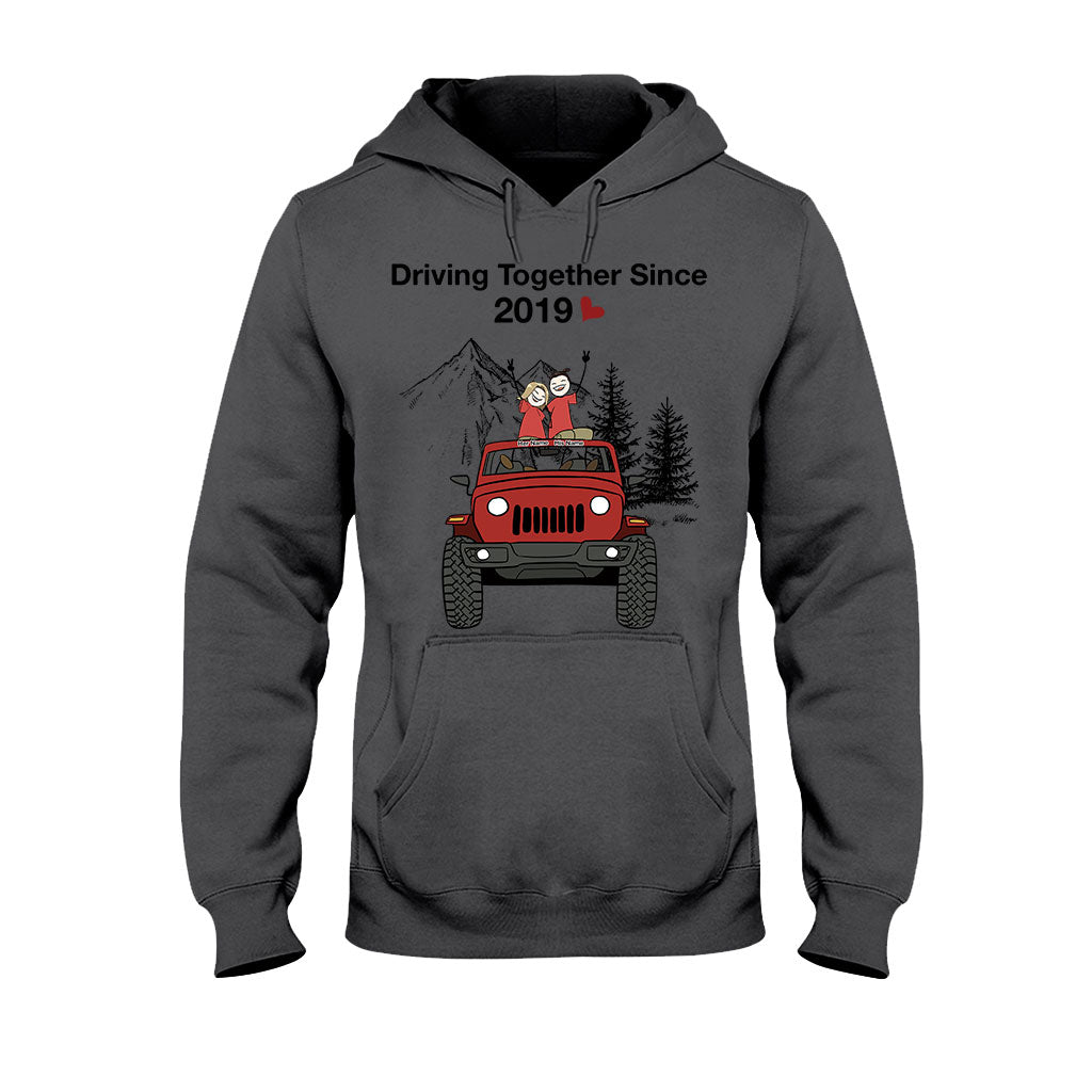 Driving Together Since - Personalized Couple Car T-shirt and Hoodie