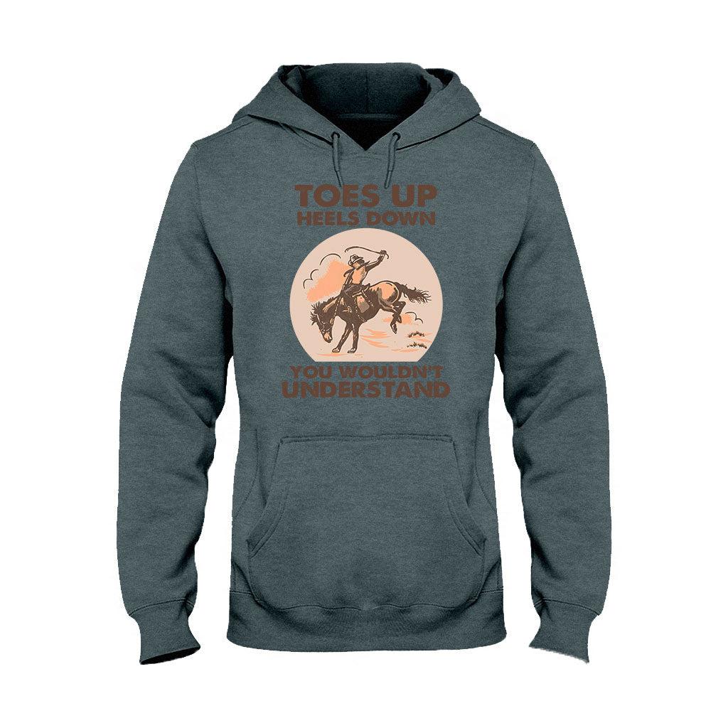 Toes Up Heels Down - Horse T-shirt and Hoodie