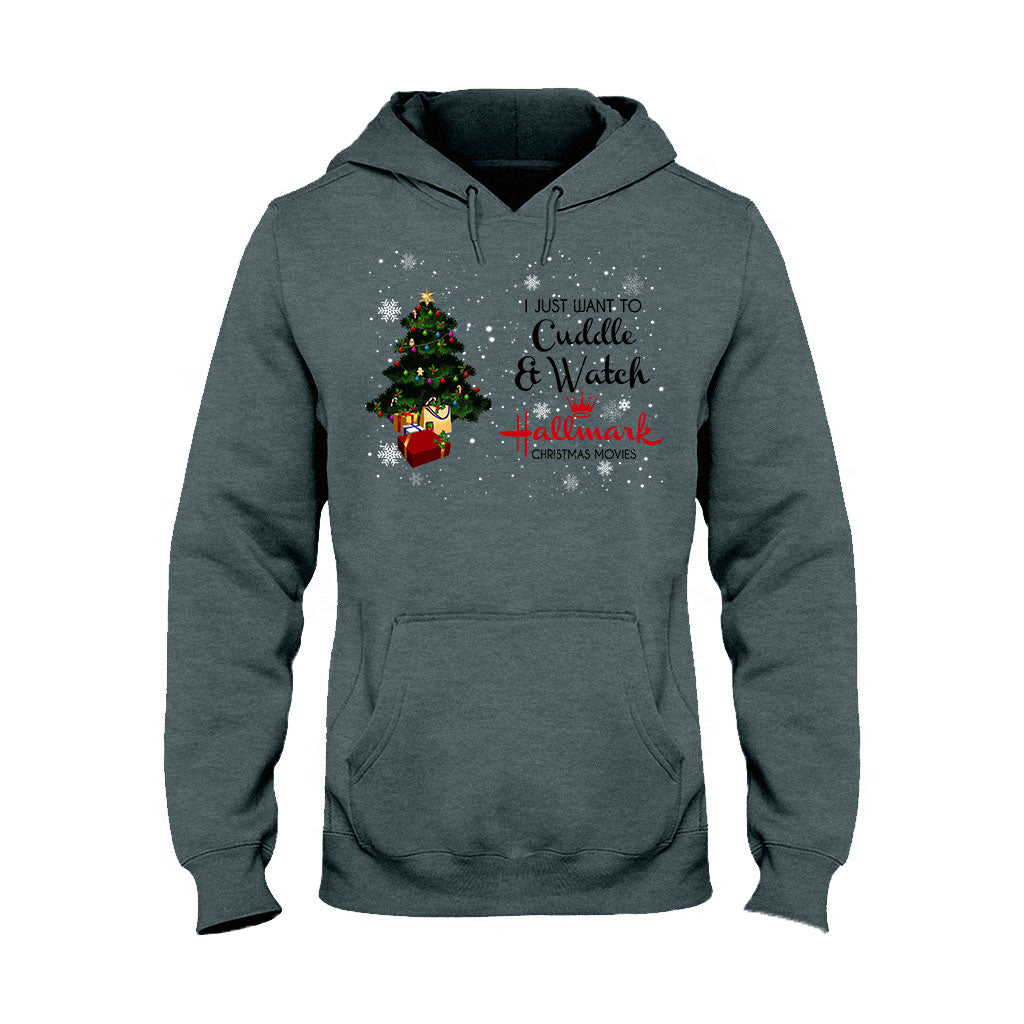 I Just Want To Cuddle And Watch Movies - Personalized Christmas T-shirt and Hoodie