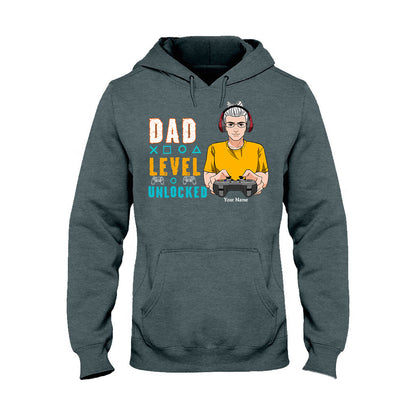 Dad Level Unlocked - Personalized Father's Day T-shirt and Hoodie