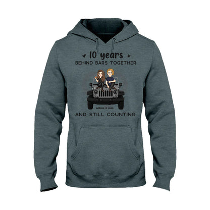 Years Of Life Behind Bars - Personalized Couple Car T-shirt and Hoodie