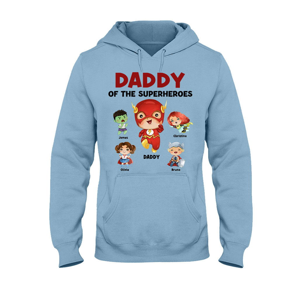 Daddy Of Superheroes - Personalized Father T-shirt and Hoodie