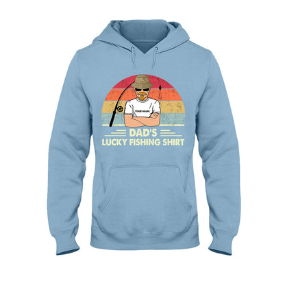 Dad's Lucky Shirt - Personalized Father's Day Fishing T-shirt and Hoodie