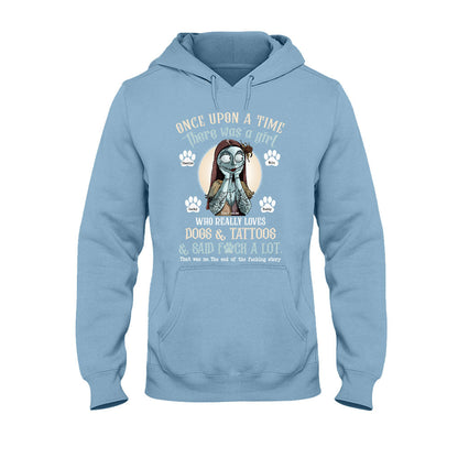 A Girl Who Really Loves Dog Tattoo - Personalized T-shirt and Hoodie