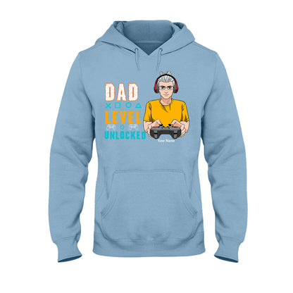 Dad Level Unlocked - Personalized Father's Day T-shirt and Hoodie