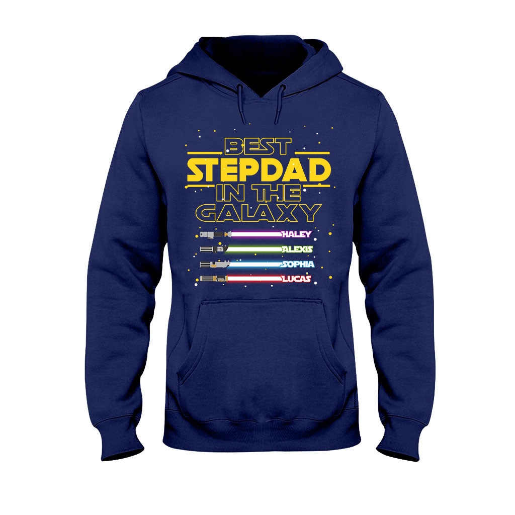 Best Stepdad In The Galaxy - Personalized Father's Day T-shirt and Hoodie