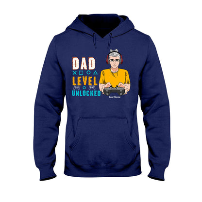 Dad Level Unlocked - Personalized Father's Day T-shirt and Hoodie