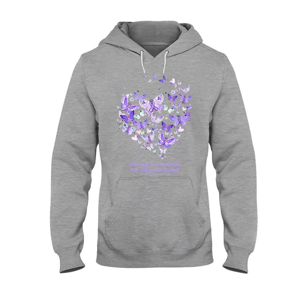 You May Not Remember Purple Butterflies - Alzheimer Awareness T-shirt and Hoodie 1121