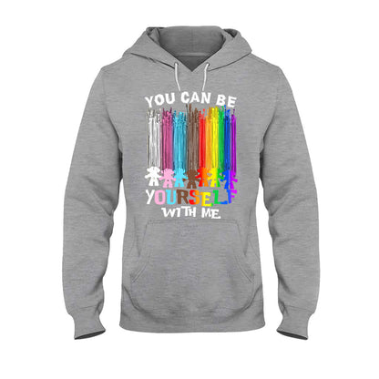 You Can Be Yourself With Me - LGBT Support T-shirt and Hoodie