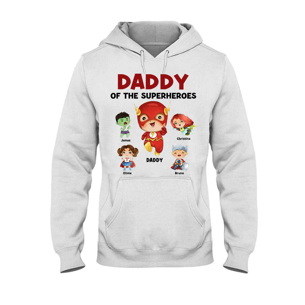 Daddy Of Superheroes - Personalized Father T-shirt and Hoodie