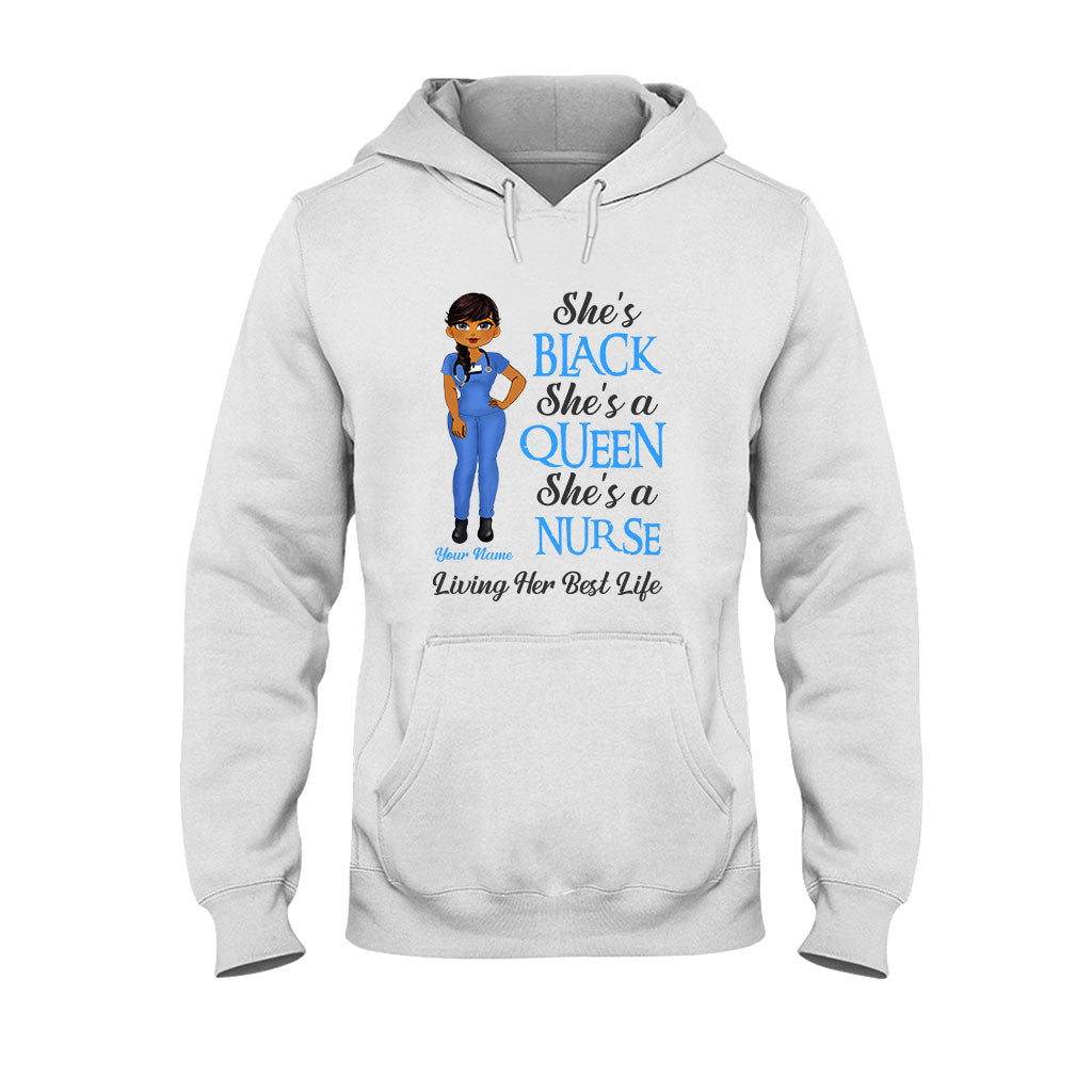 Black Nurse - Personalized Nurse T-shirt and Hoodie