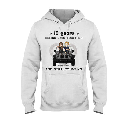 Years Of Life Behind Bars - Personalized Couple Car T-shirt and Hoodie