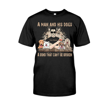 A Man And His Dogs - Personalized Father's Day Dog T-shirt and Hoodie