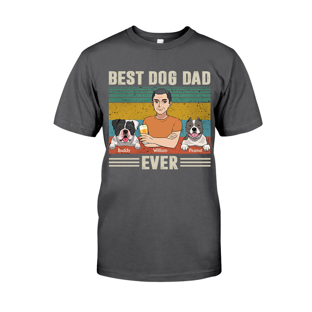 Best Dog Dad Ever - Personalized Father's Day T-shirt and Hoodie