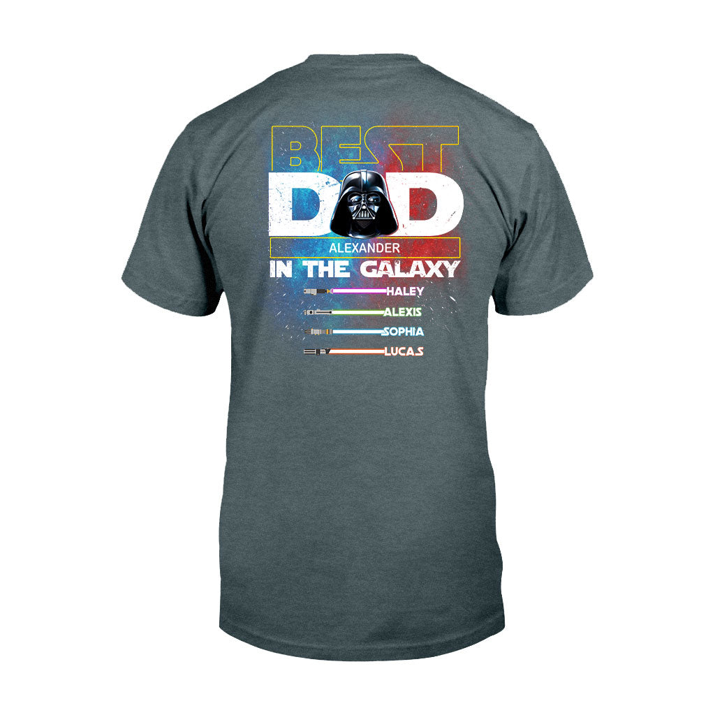 Best Dad In The Galaxy - Personalized The Force T-shirt and Hoodie