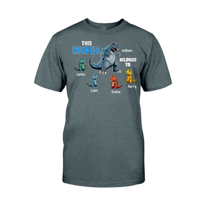 This Dadzilla Belongs To - Personalized Father T-shirt and Hoodie