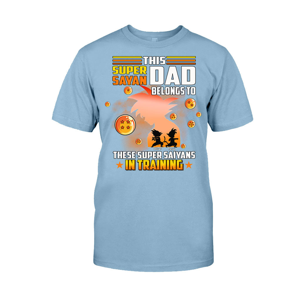 This Super Sayan Dad Belongs To Sayans In Training - Personalized Seven Balls T-shirt and Hoodie