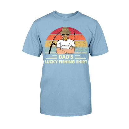 Dad's Lucky Shirt - Personalized Father's Day Fishing T-shirt and Hoodie