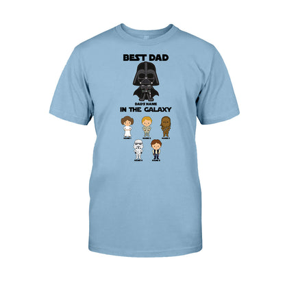 Best Dad In The Galaxy - Personalized Father's Day The Force T-shirt and Hoodie