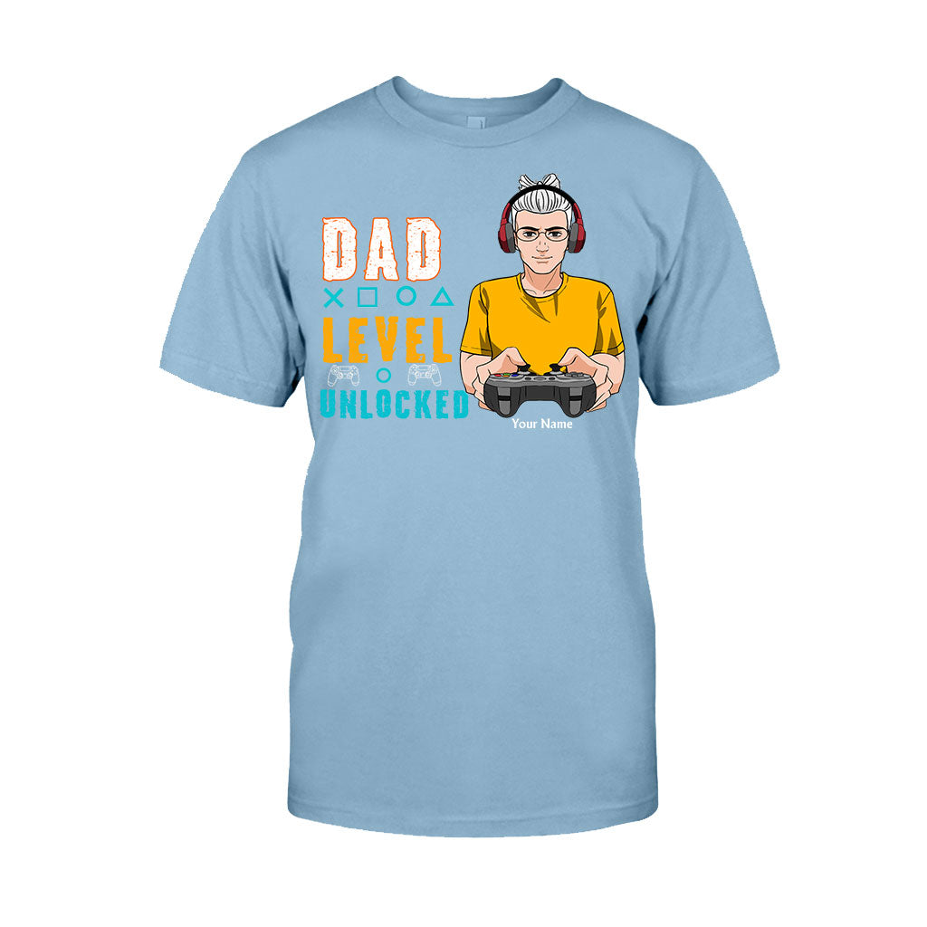 Dad Level Unlocked - Personalized Father's Day T-shirt and Hoodie