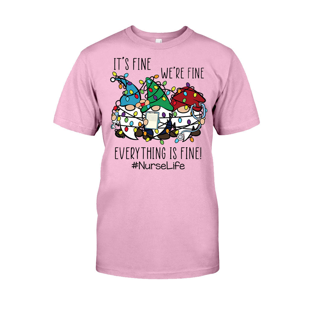 I’m Fine - Christmas Nurse T-shirt and Hoodie