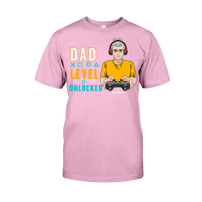 Dad Level Unlocked - Personalized Father's Day T-shirt and Hoodie