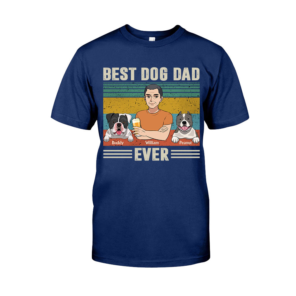 Best Dog Dad Ever - Personalized Father's Day T-shirt and Hoodie