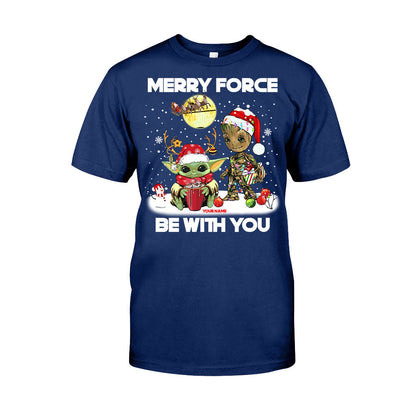 Merry Force Be With You - Personalized Christmas The Force T-shirt and Hoodie