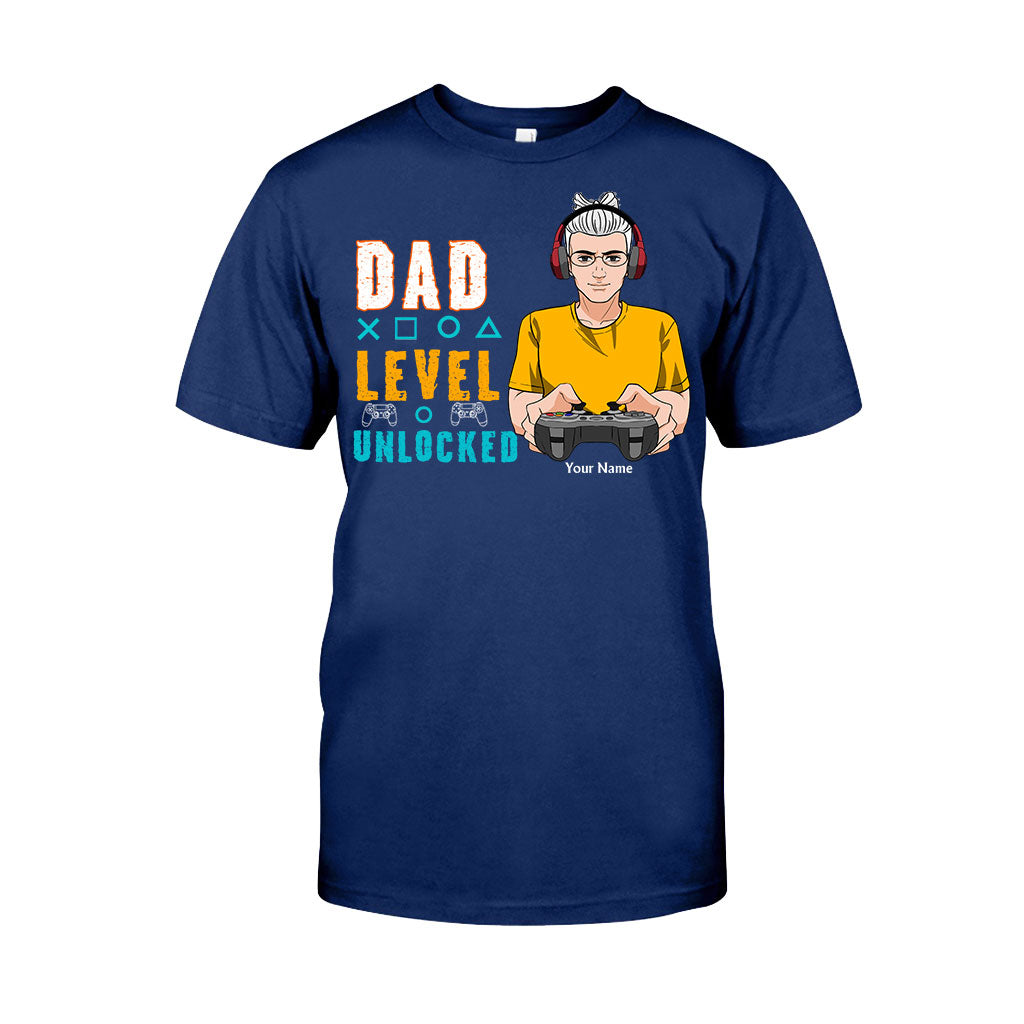 Dad Level Unlocked - Personalized Father's Day T-shirt and Hoodie