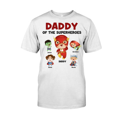 Daddy Of Superheroes - Personalized Father T-shirt and Hoodie