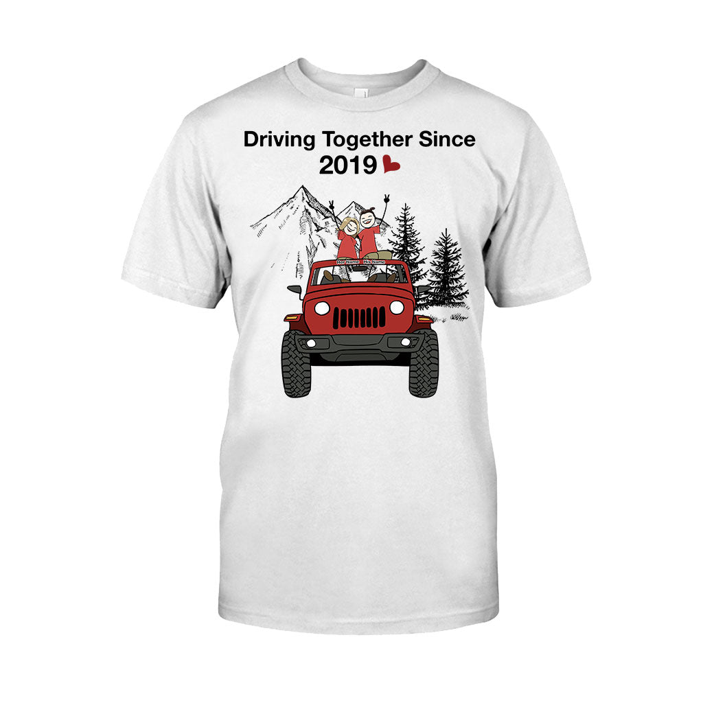 Driving Together Since - Personalized Couple Car T-shirt and Hoodie