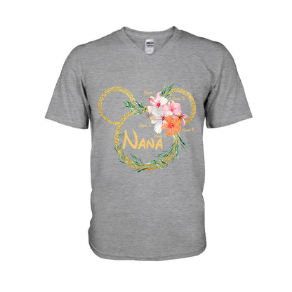 Tropical Mouse Ears Nana - Personalized Grandma T-shirt and Hoodie