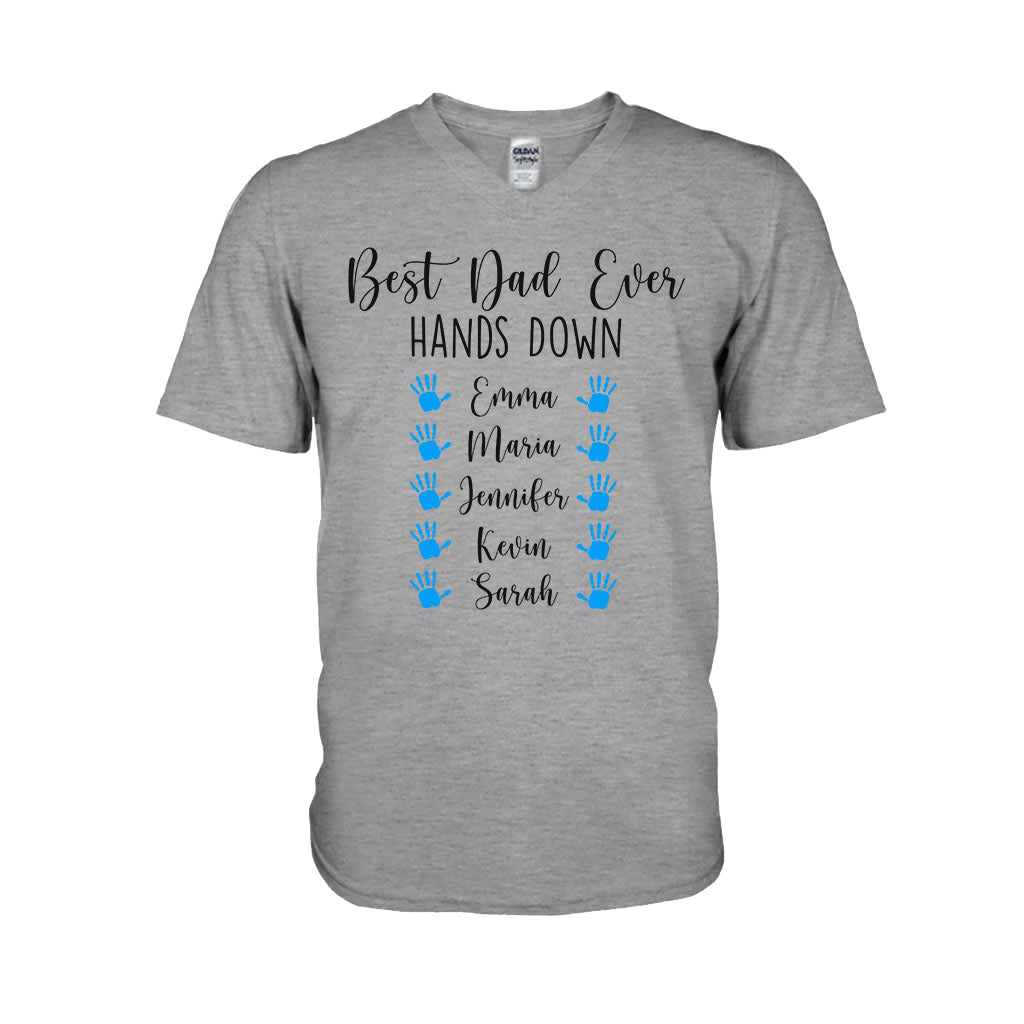 Best Dad Ever Hands Down - Personalized Father's Day T-shirt and Hoodie