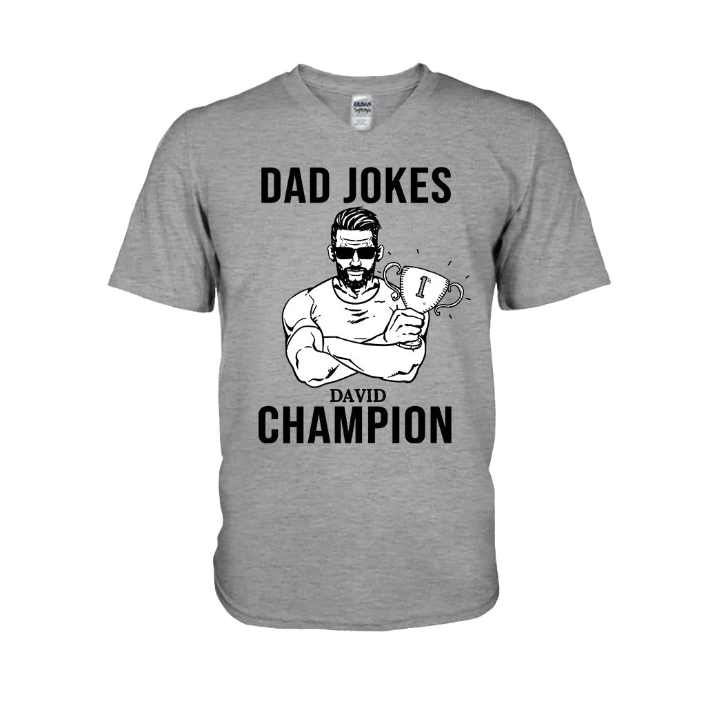 Dad Jokes Champion - Personalized Father's Day T-shirt and Hoodie