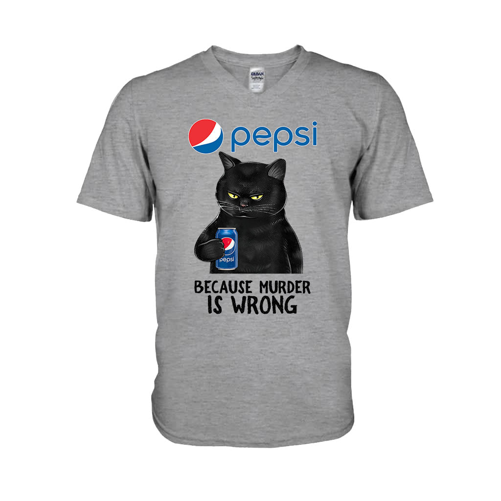 Because Murder Is Wrong - Personalized Blue Soft Drink T-shirt and Hoodie