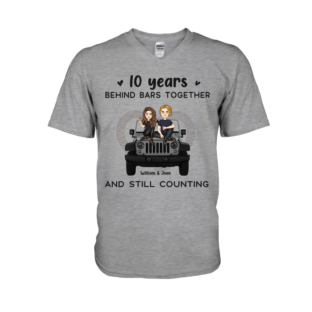 Years Of Life Behind Bars - Personalized Couple Car T-shirt and Hoodie