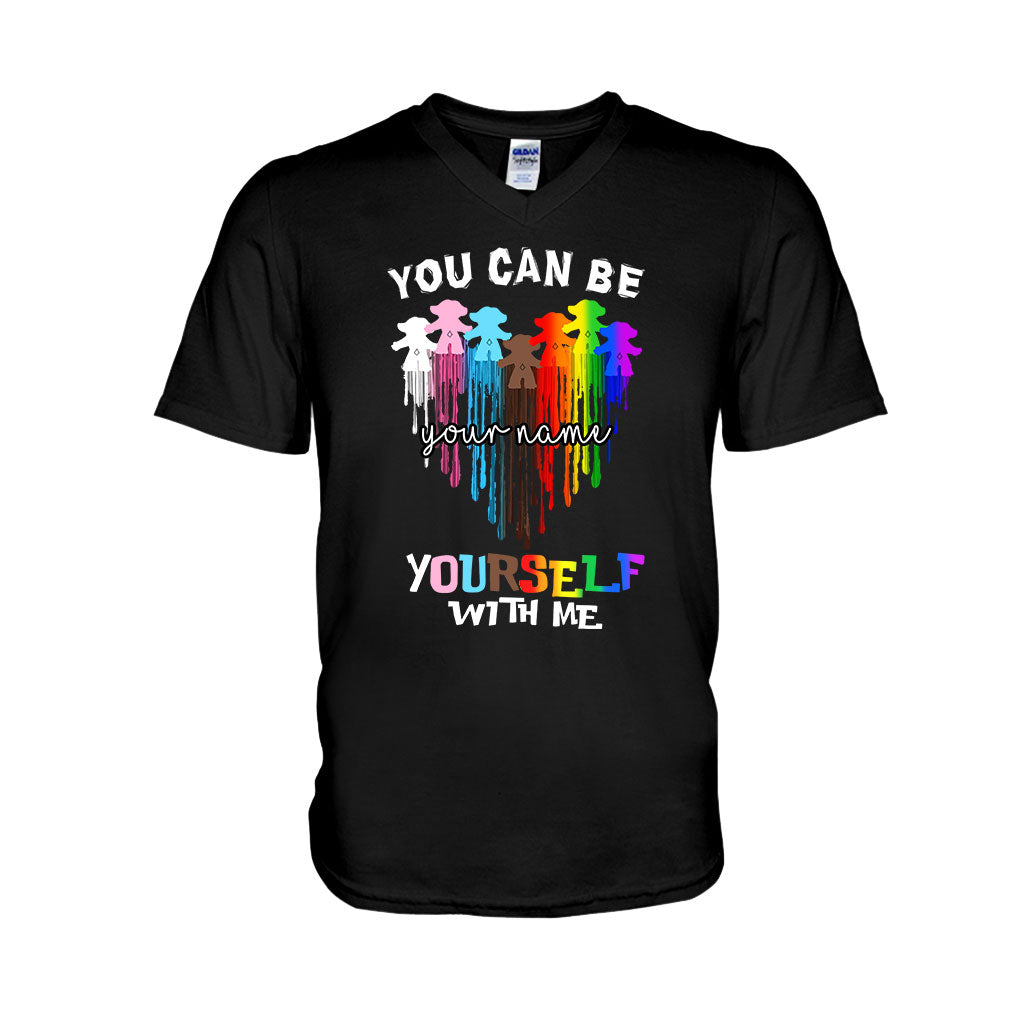 You Can Be Yourself With Me - Personalized LGBT Support T-shirt and Hoodie