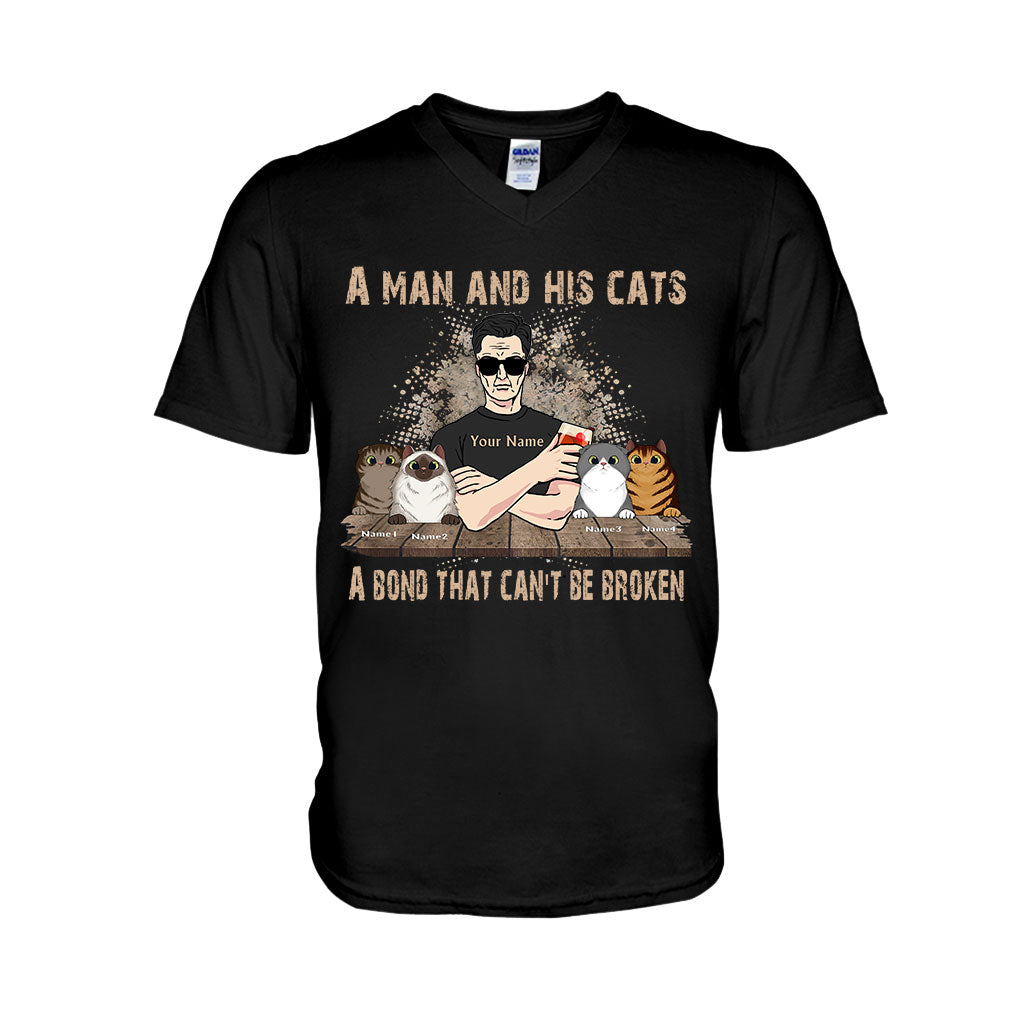 A Man And His Cats - Personalized Father's Day Cat T-shirt and Hoodie